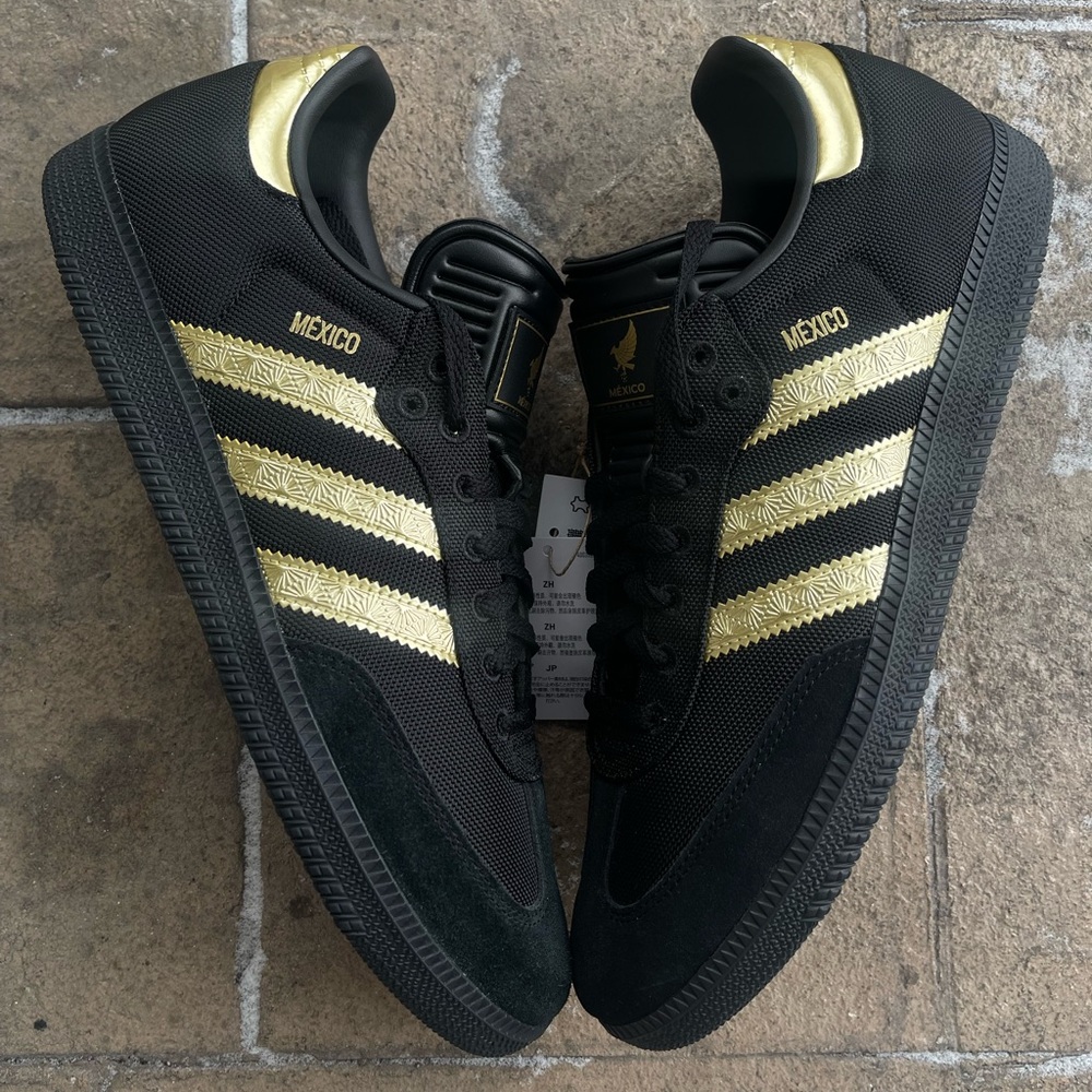 Adidas Samba OG ‘Mexico Black Gold Metallic’ NO BOX